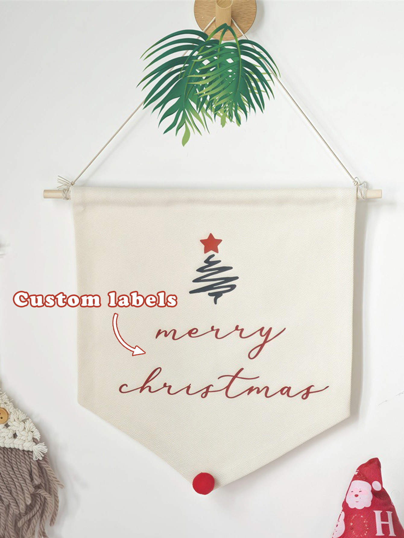 Christmas letter decal banner